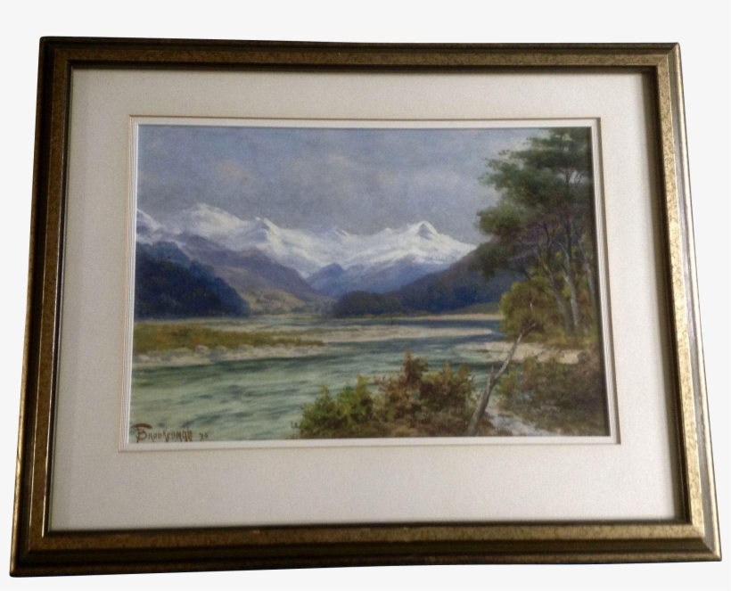 Frank Brookesmith Watercolor Painting The Richardson - Lake Wakatipu, transparent png