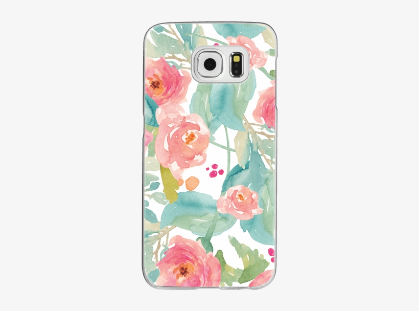 Watercolor Teal Floral Pattern, transparent png