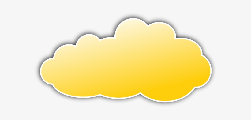 Clouds Clipart Yellow - Heart, transparent png