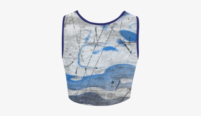 Watercolor Graffiti Women's Crop Top - Wood, transparent png