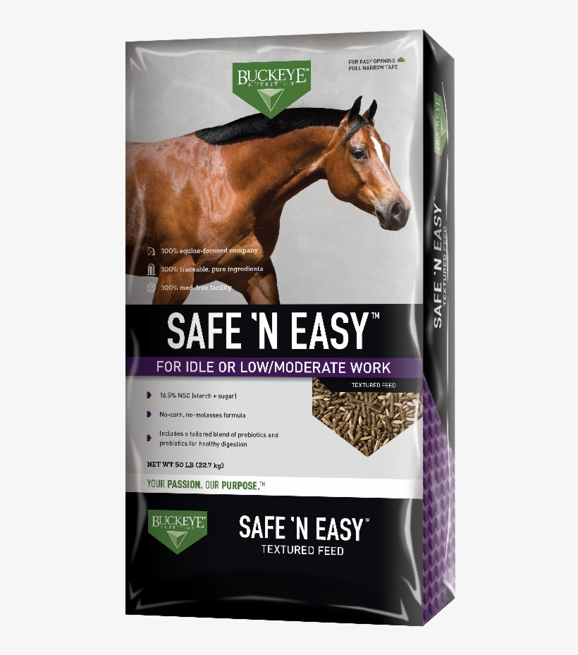 Safe 'n Easy™ Textured Feed - Horse Feed Low Starch Low Sugar, transparent png