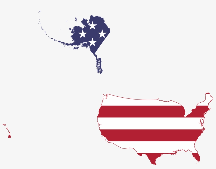 Open - 5o State Usa Flag Map, transparent png