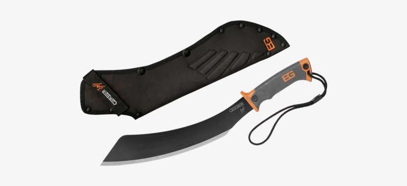 Compact And Full-size Parang Machete - Gerber Bear Grylls Parang Survival Machete Knife, transparent png