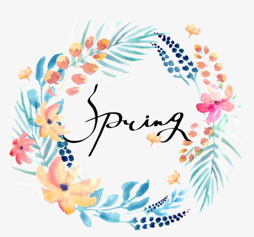 Primavera Corona Cartoon Png Transparente - 花環 水彩, transparent png