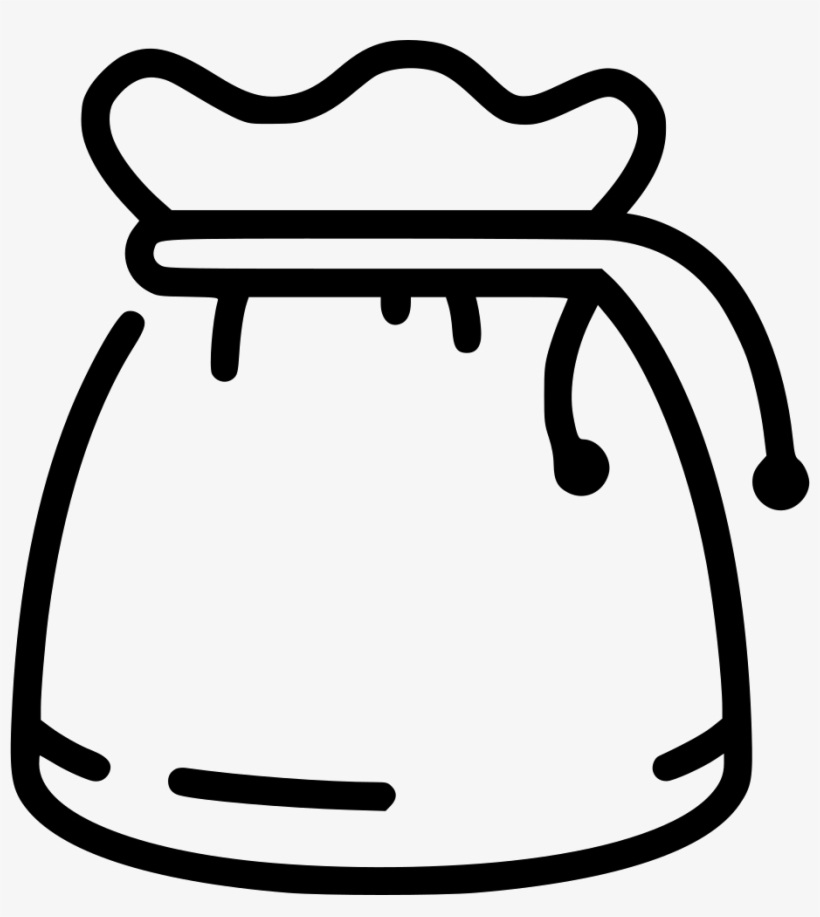 Png File Svg - Treasure Bag Clip Art Black And White, transparent png