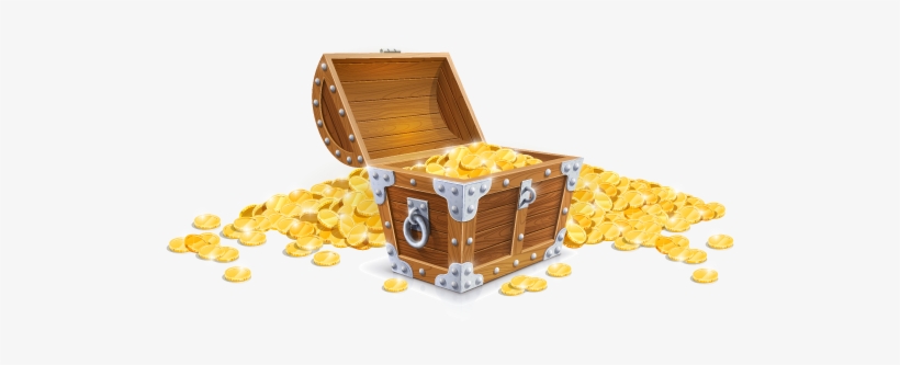 Gold - Gold Coins In Box, transparent png
