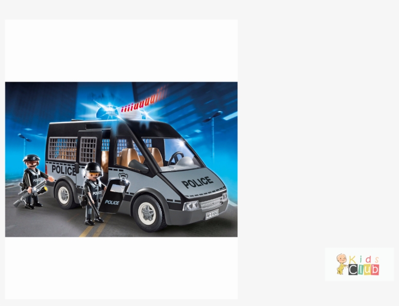 Playmobil 6043 - City Action - Police Van With Lights, transparent png