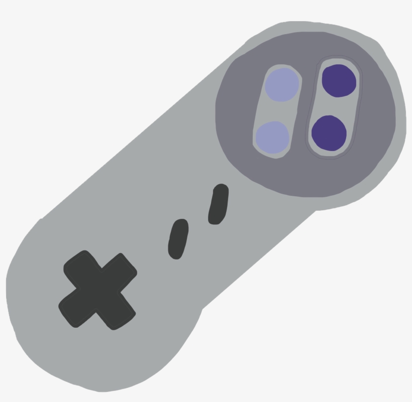 Snes Controller Simple Art No Background Variant - Super Nintendo Entertainment System, transparent png