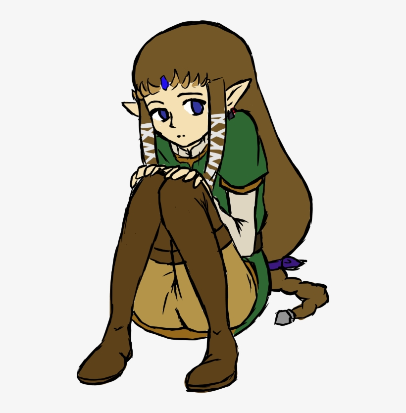 Tp Zelda In Link's Tunic By Shearah - Zelda In Link's Tunic, transparent png