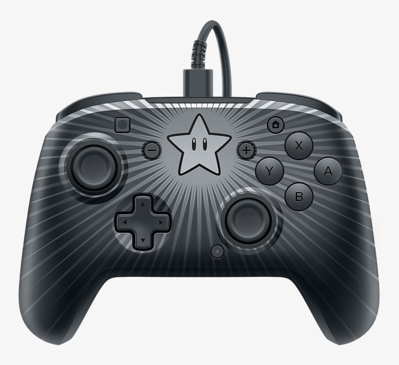 Faceoff™ Wired Pro Controller- Star Mario - Nintendo Switch Faceoff Wired Pro Controller, transparent png