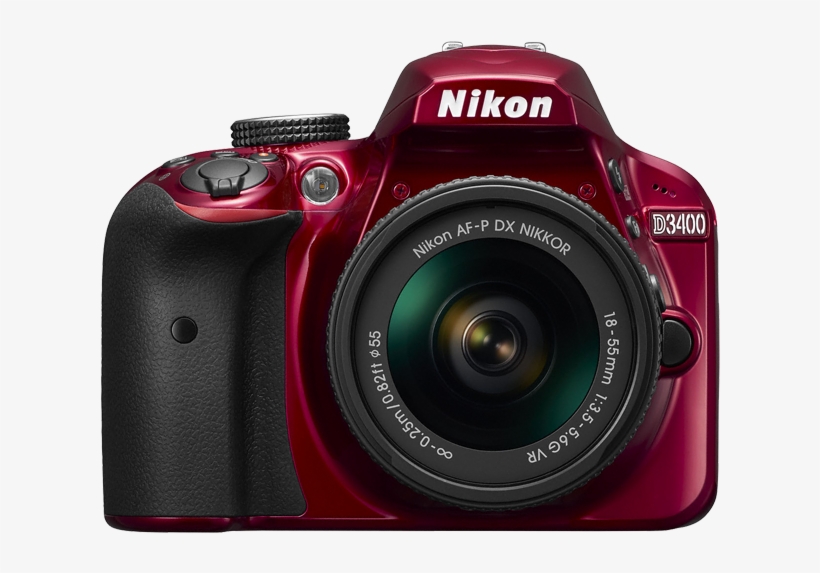 Image - Dslr Nikon D3400 Red, transparent png