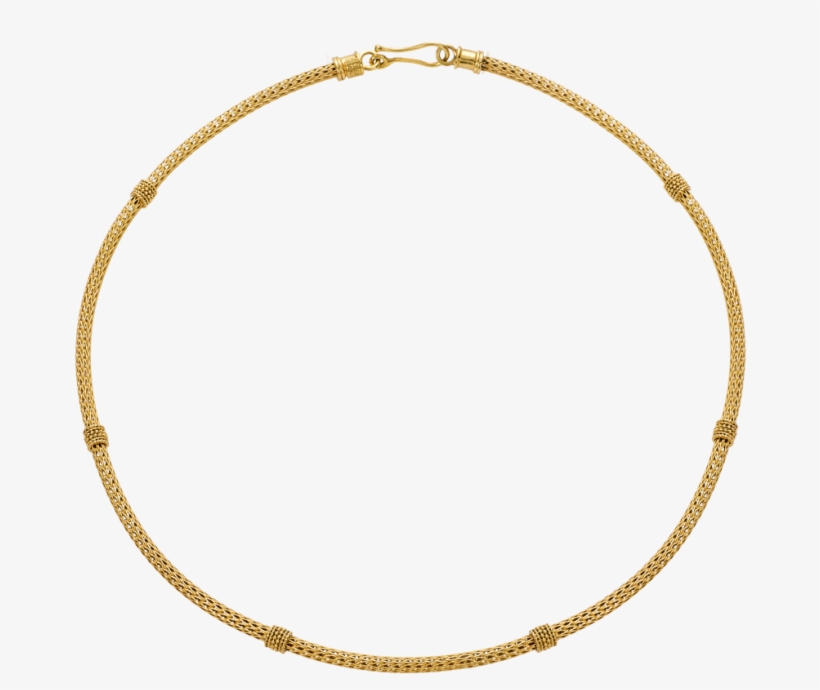 Snake Lace Necklace In 18kt Yellow Gold - Necklace, transparent png