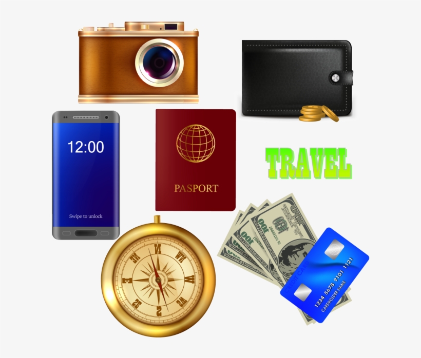 Traveler's Set Icons, Travel, Suitcase, Camera Png - Travel, transparent png