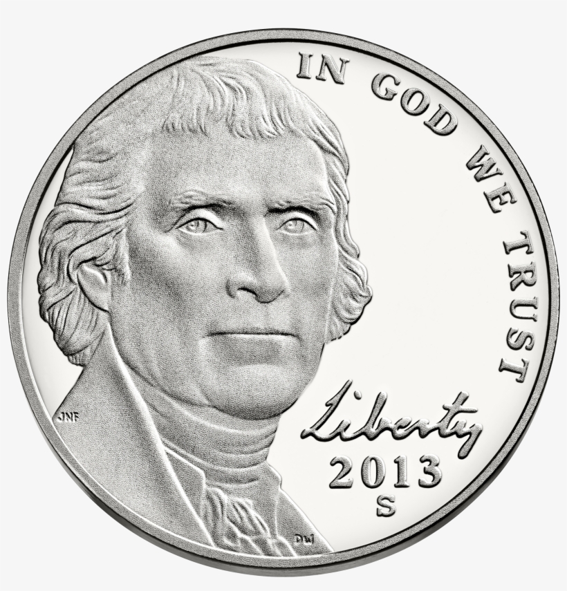 Moneda De 5 Centavos De Estados Unidos - Thomas Jefferson Nickel, transparent png