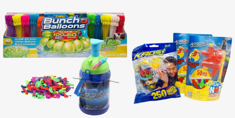Biodegradable Water Balloons & Quick Filling Accessories - Kaos Tie-not Water Balloon Filling Set Dual Combo Pack, transparent png