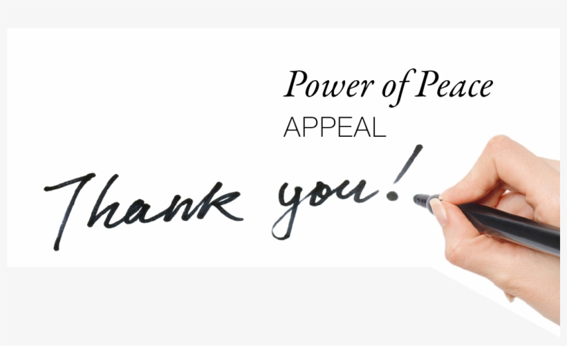 La Campaña «el Poder De La Paz» Recauda - Thank You, transparent png