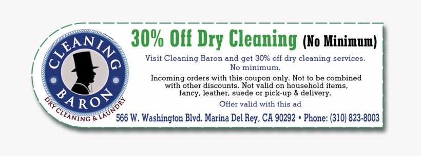Some Deals We Offer Regularly Include 30% Off Dry Cleaning, - Cleaning Baron Coupon, transparent png