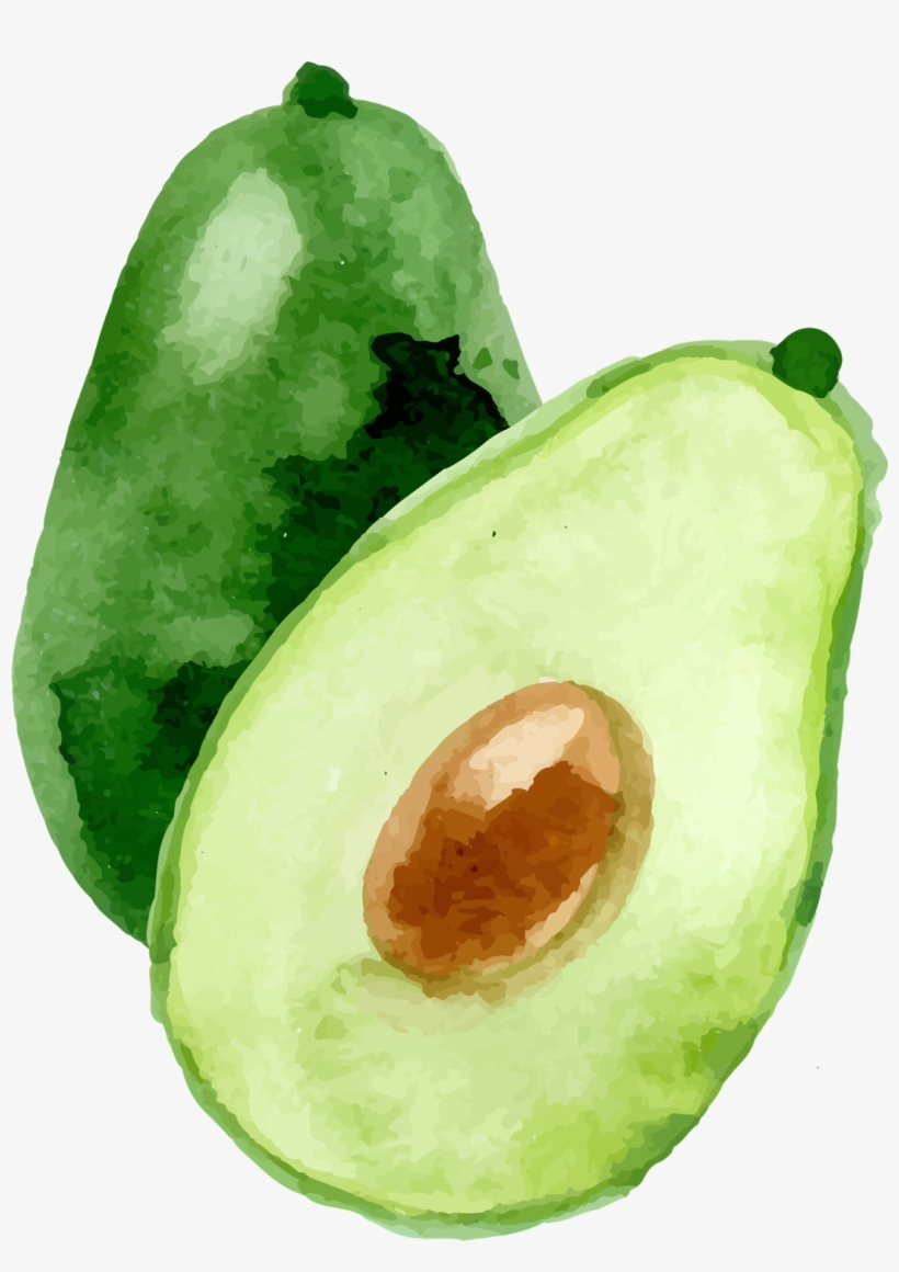 Place Chicken Breast In Sprayed Crockpot - Avocado Watercolor, transparent png