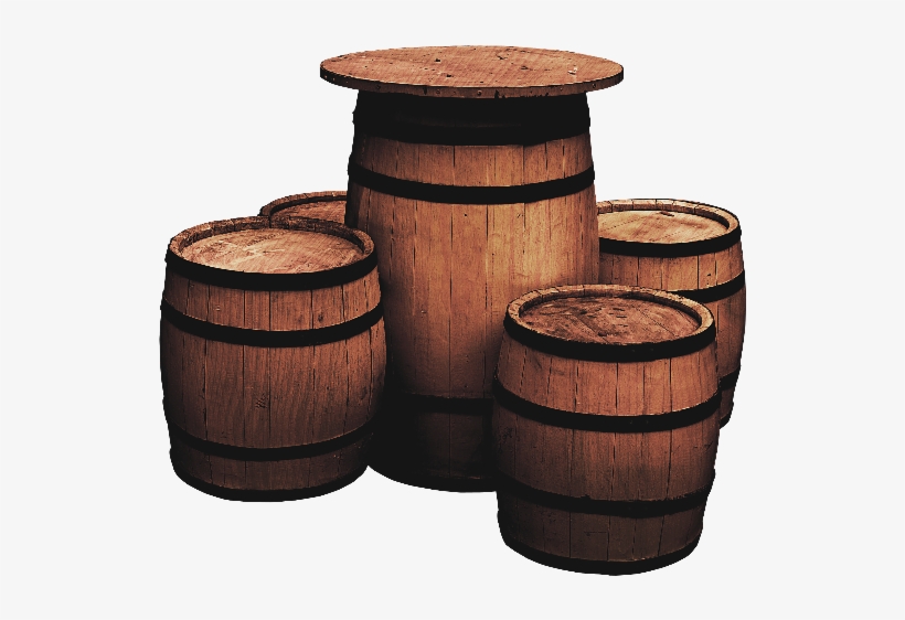 Wooden Barrels Png Free - Table, transparent png
