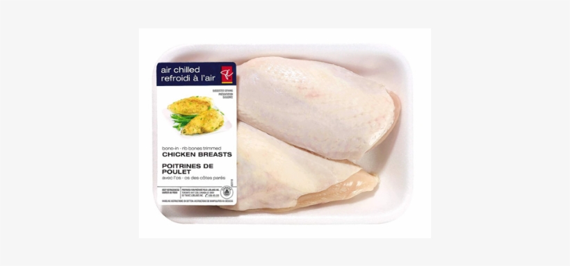 Pc Air Chilled Bone-in Chicken Breasts - Chicken As Food, transparent png