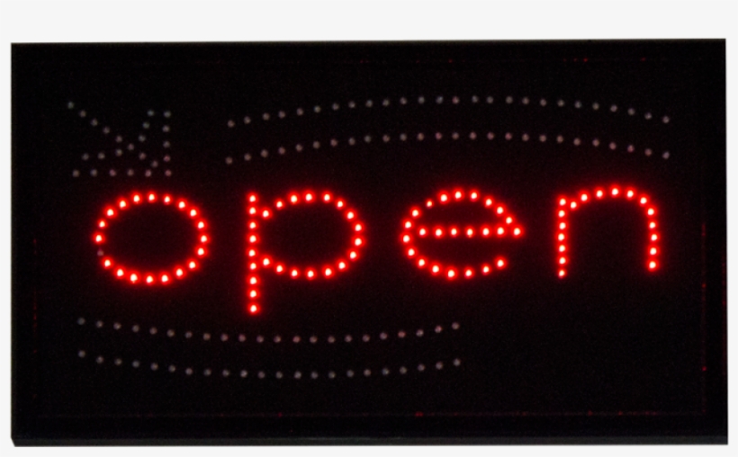 Open Led Storefront Sign - Sign, transparent png