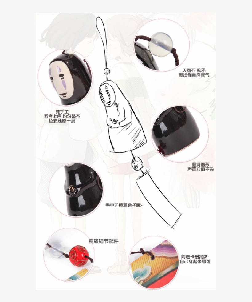 Spirited Away Wind Chime, transparent png