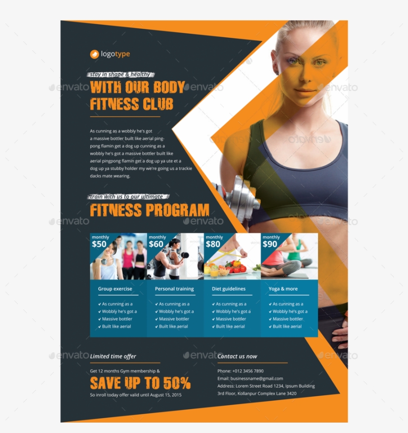 01 Layoutone 02 Layouttwo - Fitness Studio Flyer, transparent png