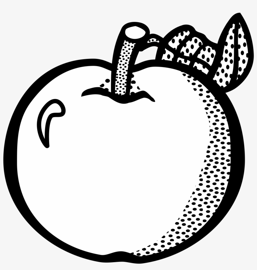 Fruit Apple Food Drawing Banana Free Commercial Clipart - Clipart Free Fruit Black And White, transparent png