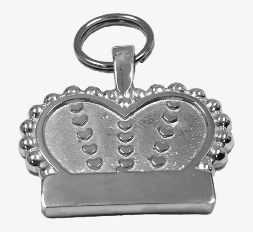 Medium Crown & Heart Tag Sterling Silver - Dog, transparent png