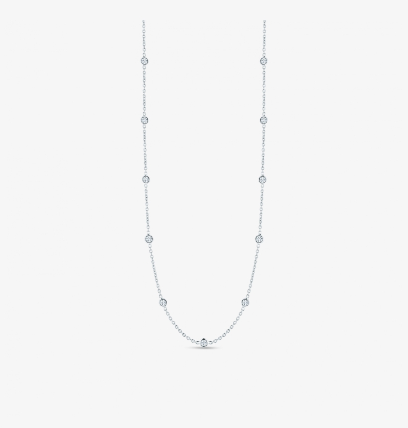 Roberto Coin 18kt Gold 21 Station Diamond Necklace - Necklace, transparent png