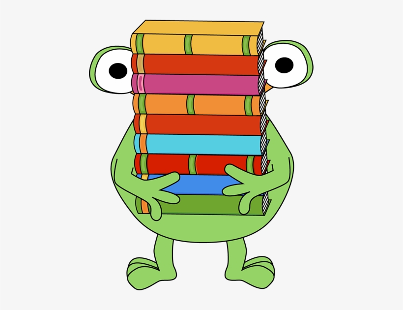 Stack Of Books Clipart - Monster Clipart School, transparent png