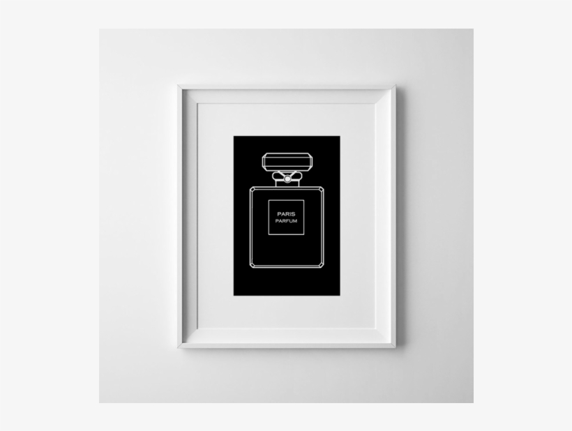 Chanel Art, Black And White Chanel Bottle, Fashion - Chanel, transparent png