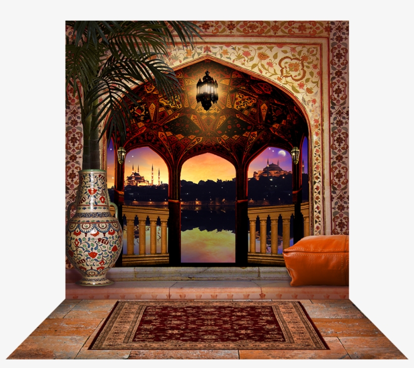 Arabian Balcony Backdrop - Amber Fort, transparent png