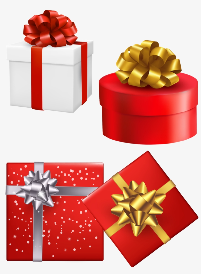 Cajitas De Regalo Con Moños Y Sin Fondo Blanco - Regalos Sin Fondo Png, transparent png