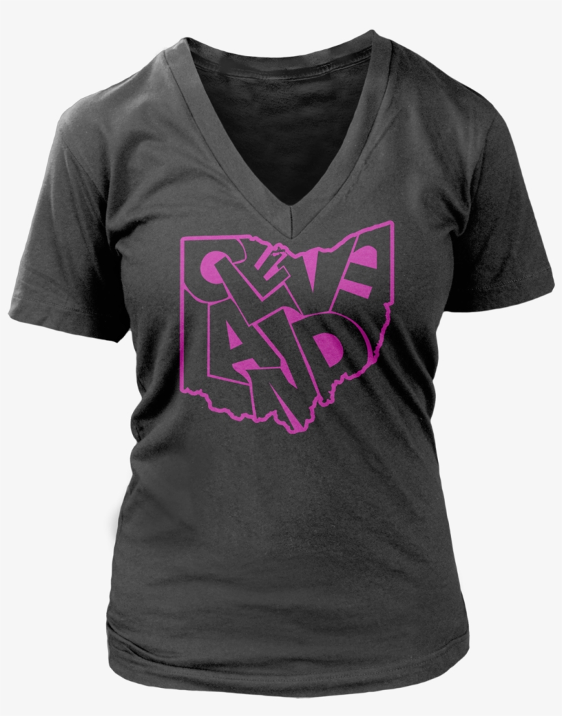 Image Of Girl's Ohio Outline Pink - Vneck Je Suis Prest, transparent png