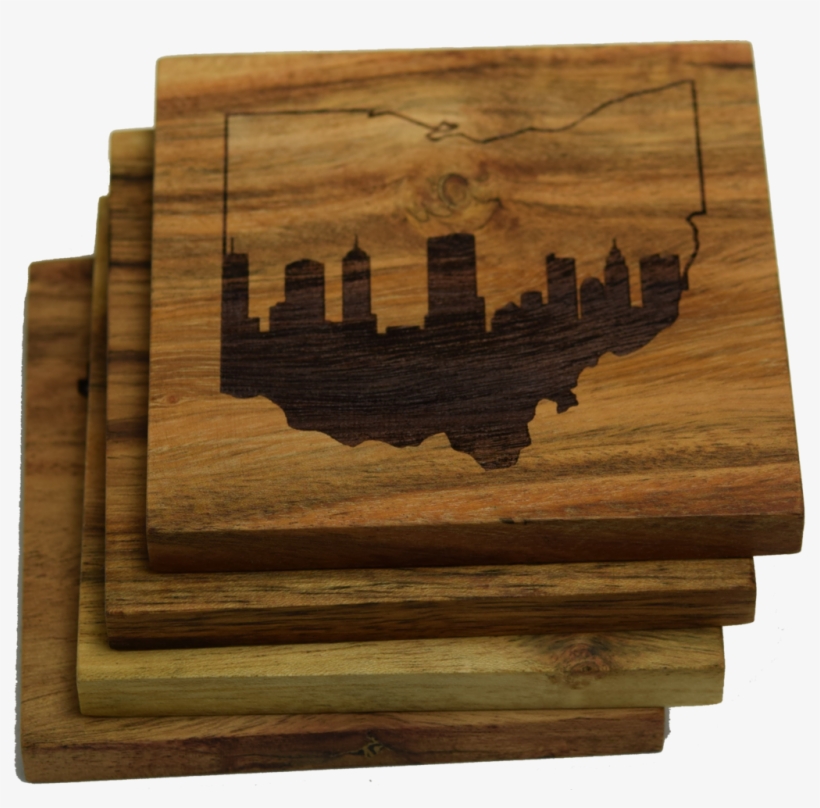 Columbus Ohio Skyline Within Ohio Outline Coasters - Prestige Decanters Columbus Ohio Skyline Within Ohio, transparent png