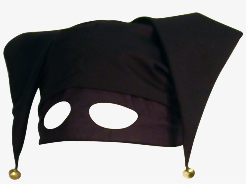 Dark Jester Hat & Mask Pair By White Pavilion Costumes - Black Jester Hat, transparent png