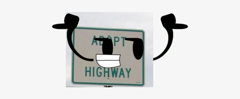 Adopt A Highway - Warning Divided Highway Magnet, transparent png
