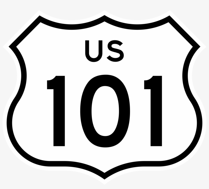 Shield Svg Highway - U.s. Route 101 In California, transparent png