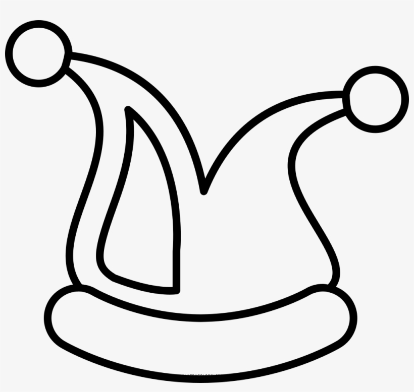 Jester Hat Coloring Page - Chapeu De Bobo Para Colorir, transparent png