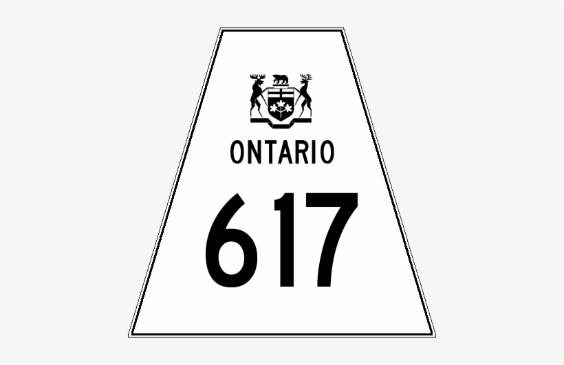 Ontario Highway 617 - Trapezoid Road Sign, transparent png