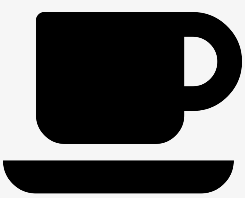 Coffee Cup On A Plate Black Silhouettes - Font Awesome Coffee Icon, transparent png