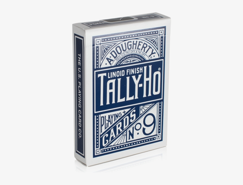 Tally Fan Tuck Blue - Tally Ho Fan Blue Back Playing Cards, transparent png