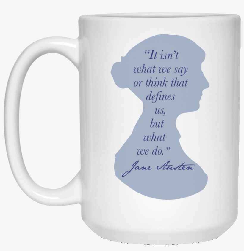 Coffee Mug With Jane Austen Silhouette And Quote - Love Paris Eiffel Tower France Flag Tourist T Shirt, transparent png