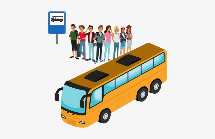 Bus Stop - 0shares - Bus, transparent png