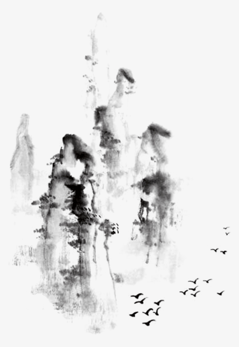 Chinese Painting Landscape Painting Transparent Decorative - Japanese Music By Michio Miyagi Volume Two, transparent png