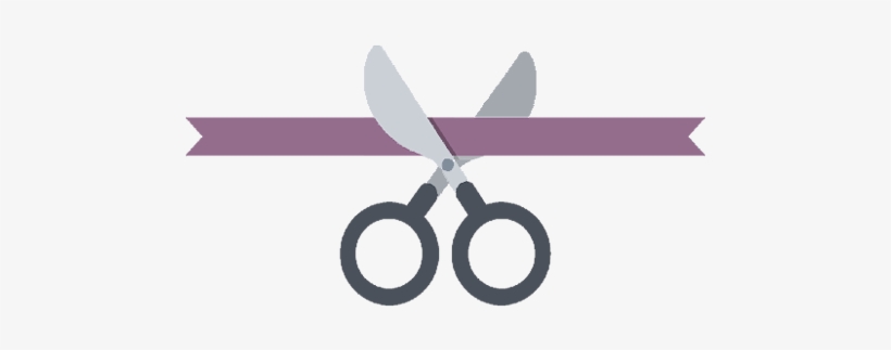 Ribbon Cutting Scissors Dark - Circle, transparent png