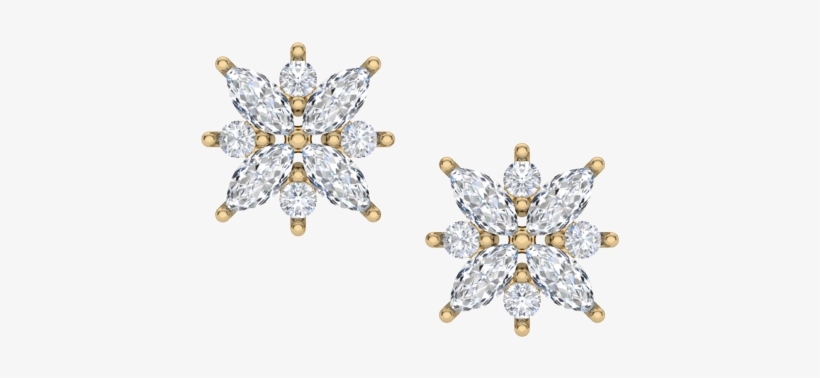 Flower Bomb Diamond Earrings - Earring, transparent png