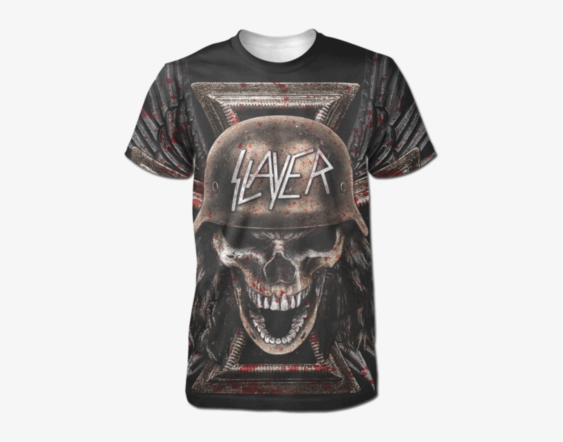 Wehrmacht Scream Tee - Slayer Patch Wehrmacht Skull Band Logo Cut Out Official, transparent png