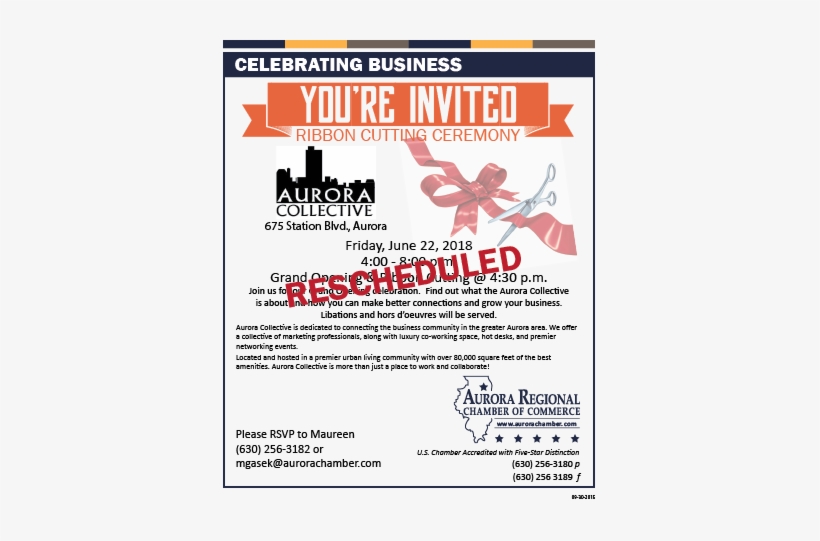 Rescheduled Ribbon Cutting & Grand Opening - Aurora, transparent png